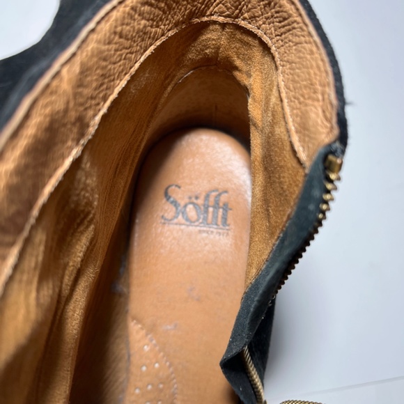 Sofft Makayla Suede Snakeskin Cap Toe Booties - Picture 10 of 14